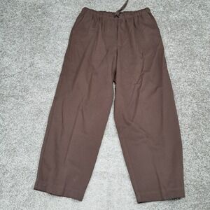 Breckenridge Brown Elastic Waist Drawstring Straight Leg Pants Womens Size 16